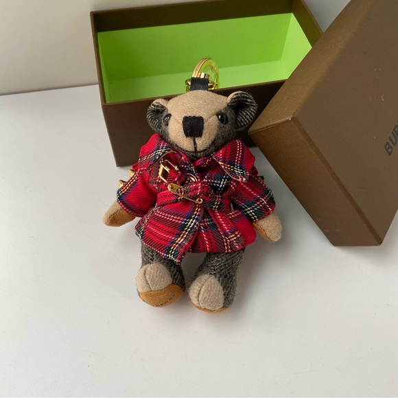 Plaid Teddy Bear Keychain